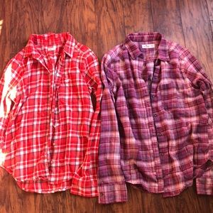 Bundle of 2 Hollister flannels